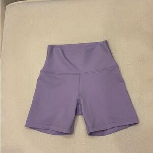 Purple High Waisted Aritzia Biker Shorts
